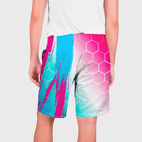 Мужские шорты Exeed neon gradient style: по-вертикали / 3D-принт – фото 2