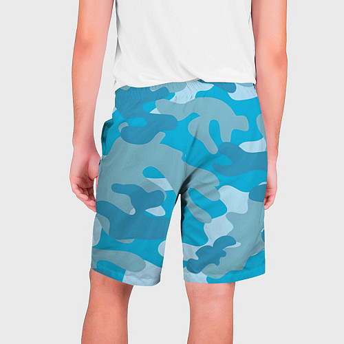 Мужские шорты Камуфляж военный синий / 3D-принт – фото 2
