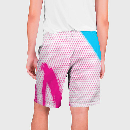 Мужские шорты Lifan neon gradient style: надпись, символ / 3D-принт – фото 2