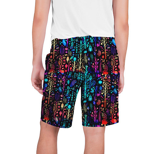 Мужские шорты Флуоресцентные Цветы / 3D-принт – фото 2