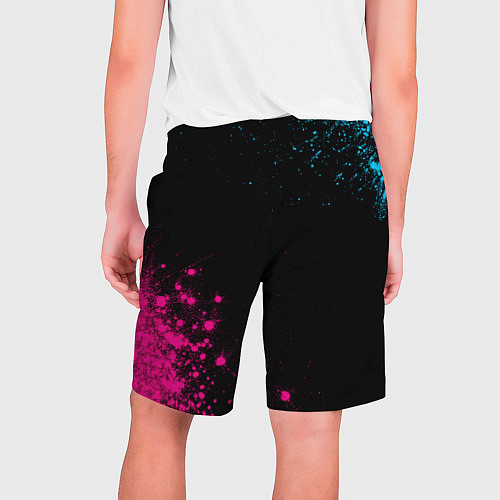 Мужские шорты BYD - neon gradient: надпись, символ / 3D-принт – фото 2