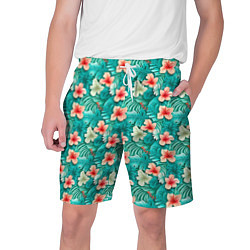 Мужские шорты Летние цветочки паттерн