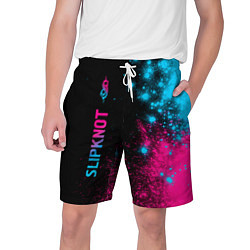 Мужские шорты Slipknot - neon gradient: по-вертикали