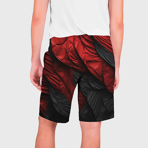 Мужские шорты Red black texture / 3D-принт – фото 2