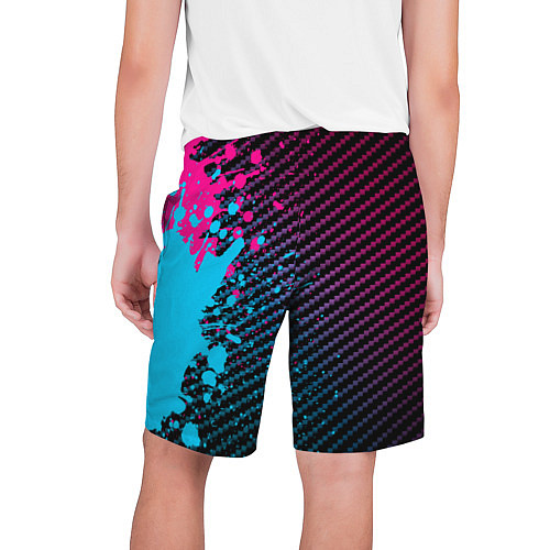 Мужские шорты BYD - neon gradient: по-вертикали / 3D-принт – фото 2