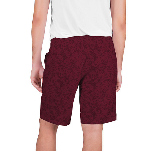 Мужские шорты Текстура тёмно-красный / 3D-принт – фото 2
