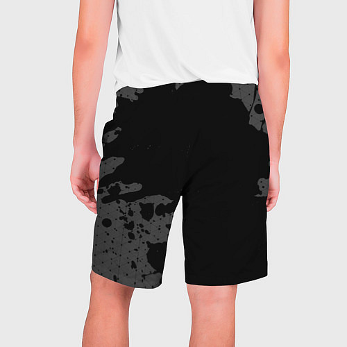 Мужские шорты Code Geass glitch на темном фоне: надпись, символ / 3D-принт – фото 2