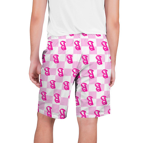 Мужские шорты Розовая шашка и Барби / 3D-принт – фото 2