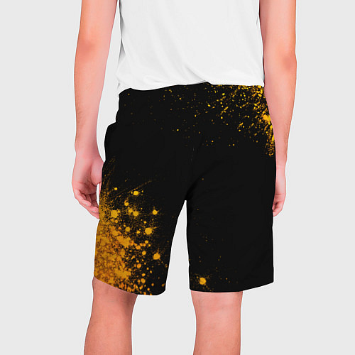 Мужские шорты Nirvana - gold gradient: надпись, символ / 3D-принт – фото 2