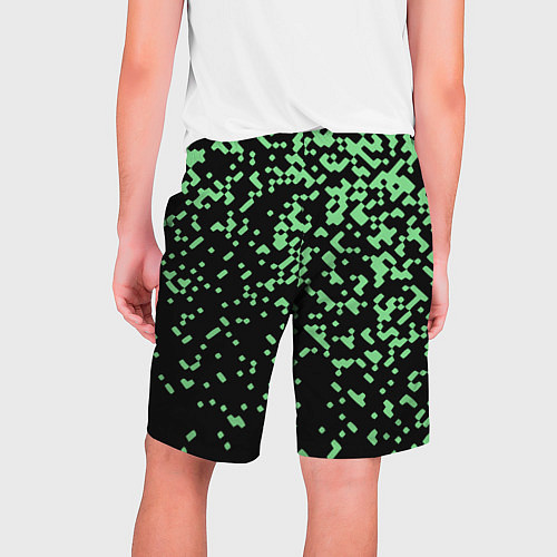 Мужские шорты Green pixel / 3D-принт – фото 2