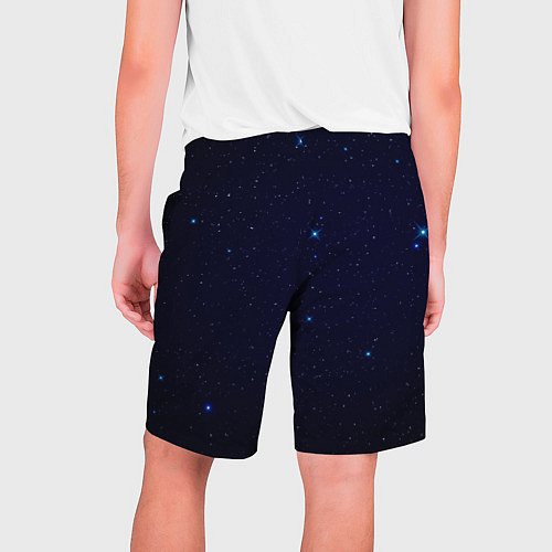 Мужские шорты Тёмный космос и синие звёзды / 3D-принт – фото 2