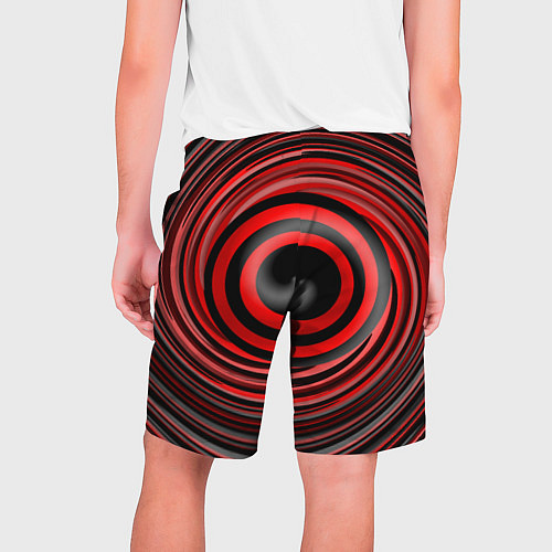 Мужские шорты Красно-черный вихрь / 3D-принт – фото 2