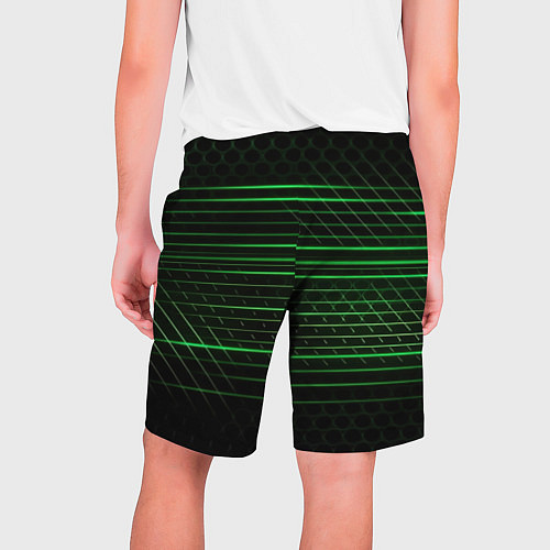 Мужские шорты Green abstract texture / 3D-принт – фото 2