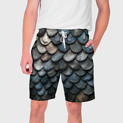 Шорты на шнурке мужские Чешуя тёмного дракона, цвет: 3D-принт