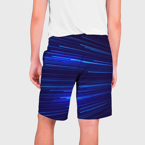 Мужские шорты Яркие неоновые полосы - минимализм / 3D-принт – фото 2