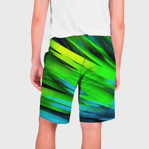 Мужские шорты Green abstract / 3D-принт – фото 2