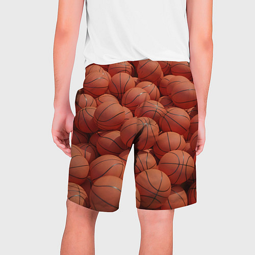 Мужские шорты Узор с баскетбольными мячами / 3D-принт – фото 2