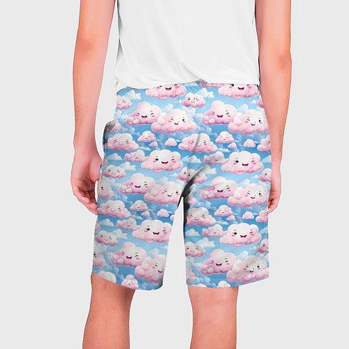 Мужские шорты Кавайные милые облока / 3D-принт – фото 2