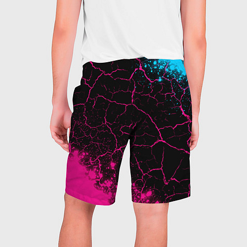 Мужские шорты Berserk - neon gradient: надпись, символ / 3D-принт – фото 2