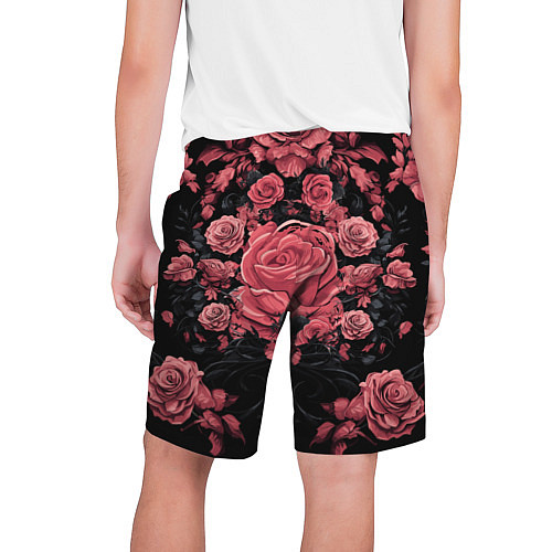Мужские шорты И череп и розы / 3D-принт – фото 2