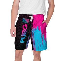 Мужские шорты PUBG - neon gradient: по-вертикали