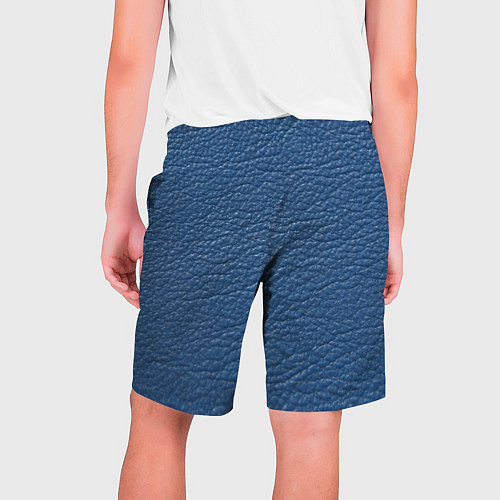 Мужские шорты Текстура синей кожи / 3D-принт – фото 2