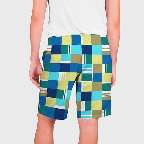 Мужские шорты Ретро квадраты / 3D-принт – фото 2