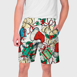 Мужские шорты Узор с новогодними падарками
