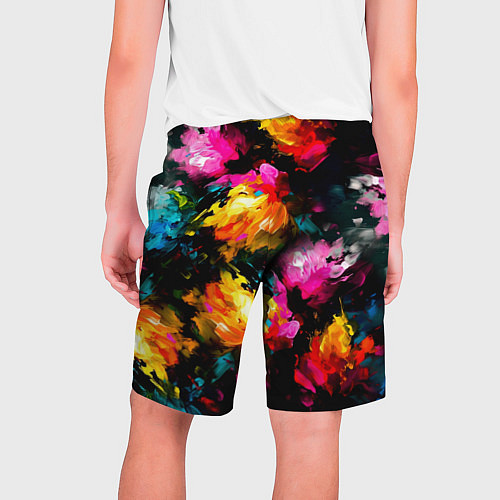 Мужские шорты Краски и цветы / 3D-принт – фото 2