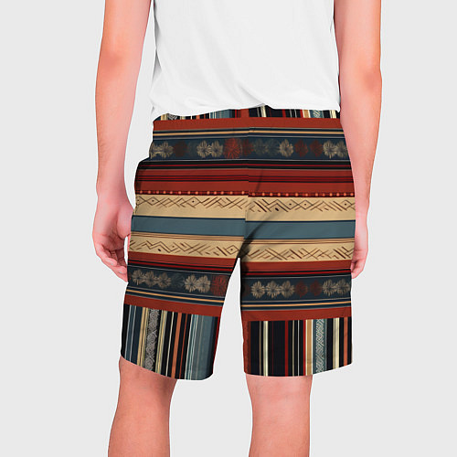 Мужские шорты Этнический принт в полоску / 3D-принт – фото 2
