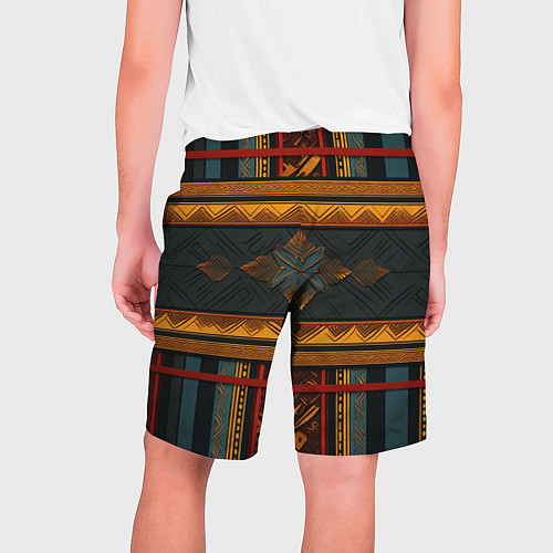 Мужские шорты Этнический рисунок в полоску / 3D-принт – фото 2