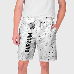 Мужские шорты Burzum glitch на светлом фоне по-вертикали