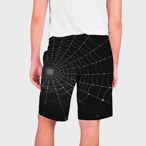 Мужские шорты Паутина на черном фоне / 3D-принт – фото 2