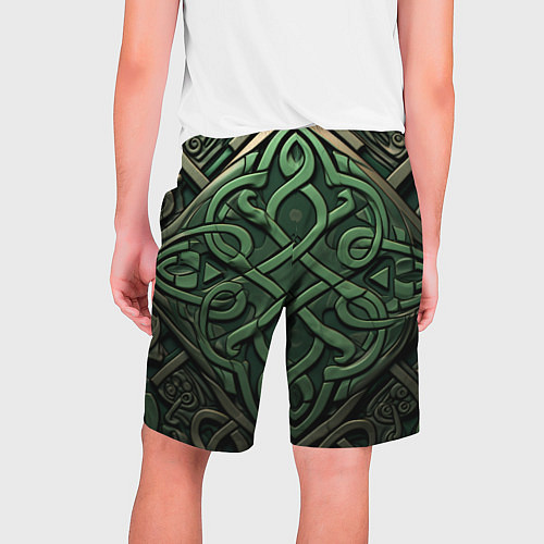 Мужские шорты Симметричный узор в ирландском стиле / 3D-принт – фото 2