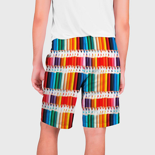 Мужские шорты Яркие цветные карандаши / 3D-принт – фото 2