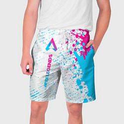 Мужские шорты Apex Legends neon gradient style по-вертикали