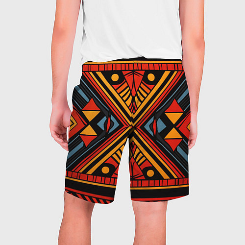 Мужские шорты Геометрический узор в африканском стиле / 3D-принт – фото 2