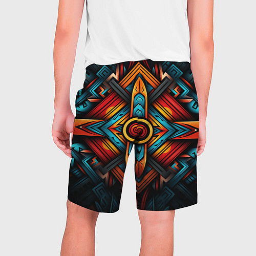 Мужские шорты Симметричный геометрический узор в этническом стил / 3D-принт – фото 2