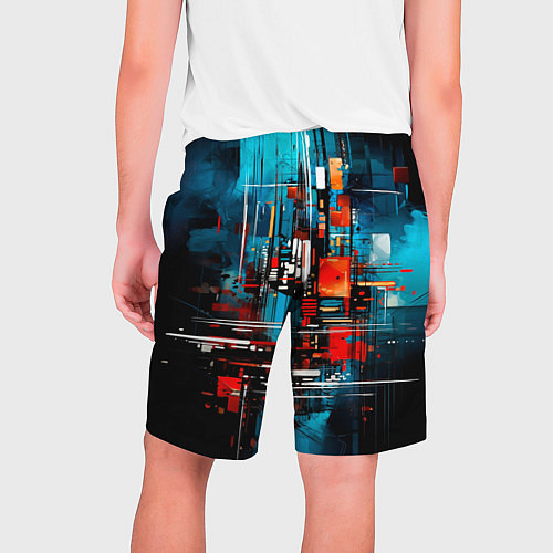 Мужские шорты Городская абстракция / 3D-принт – фото 2