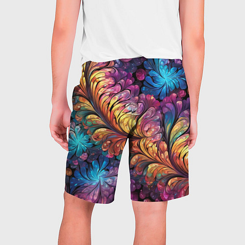 Мужские шорты Витиеватый разноцветный абстрактный узор / 3D-принт – фото 2