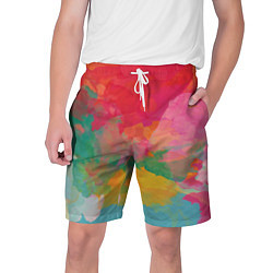 Шорты на шнурке мужские Спектр акварели, цвет: 3D-принт
