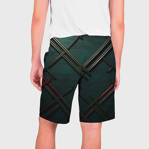 Мужские шорты Диагональный узор в шотландском стиле / 3D-принт – фото 2