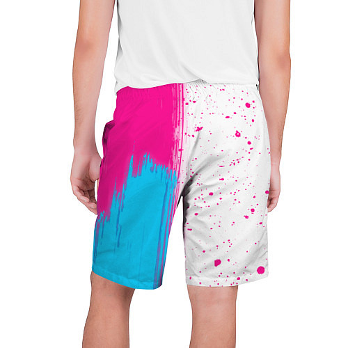 Мужские шорты Paramore neon gradient style по-вертикали / 3D-принт – фото 2