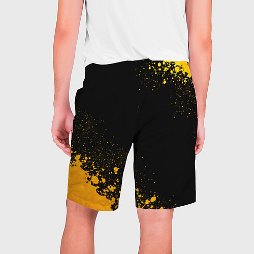 Мужские шорты Deftones - gold gradient вертикально / 3D-принт – фото 2
