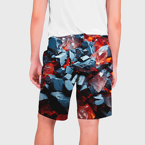 Мужские шорты Янтарные камни асбтракция / 3D-принт – фото 2