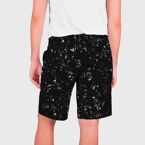 Мужские шорты Disturbed glitch на темном фоне вертикально / 3D-принт – фото 2