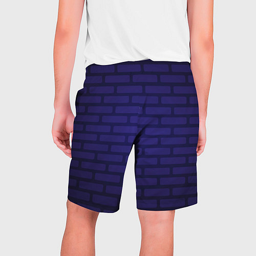 Мужские шорты Фиолетовая кирпичная стена / 3D-принт – фото 2