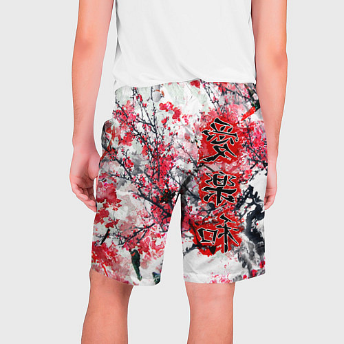 Мужские шорты Японский стиль иероглифы / 3D-принт – фото 2