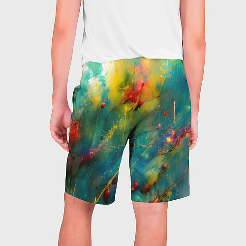 Мужские шорты Абстрактные мазки краски / 3D-принт – фото 2