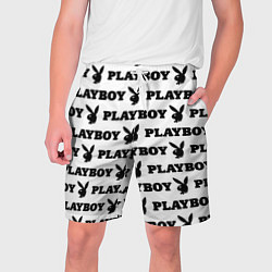Шорты на шнурке мужские Playboy rabbit, цвет: 3D-принт